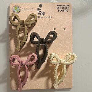 Sincerely Jules Kids Bow Hair Clips - Yellow, Pink, Brown